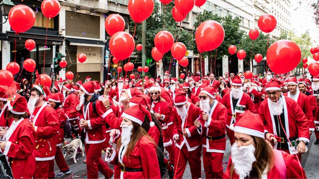 Αθήνα: Ποιοι δρόμοι θα είναι κλειστοί σήμερα λόγω του «Athens Santa Run 2025» – Οι ώρες διεξαγωγής