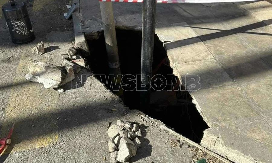 Παγκράτι: Αποκαταστάθηκε η κυκλοφορία στη Βασιλέως Γεωργίου μετά την καθίζηση του οδοστρώματος