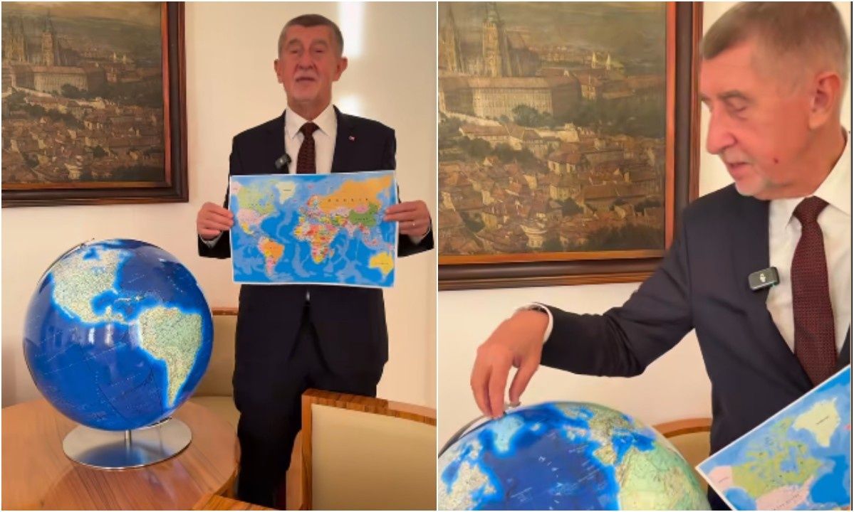 O πρωθυπουργός της Τσεχίας αγόρασε υδρόγειο για να δει πού «πέφτει» η Γροιλανδία – Δείτε βίντεο