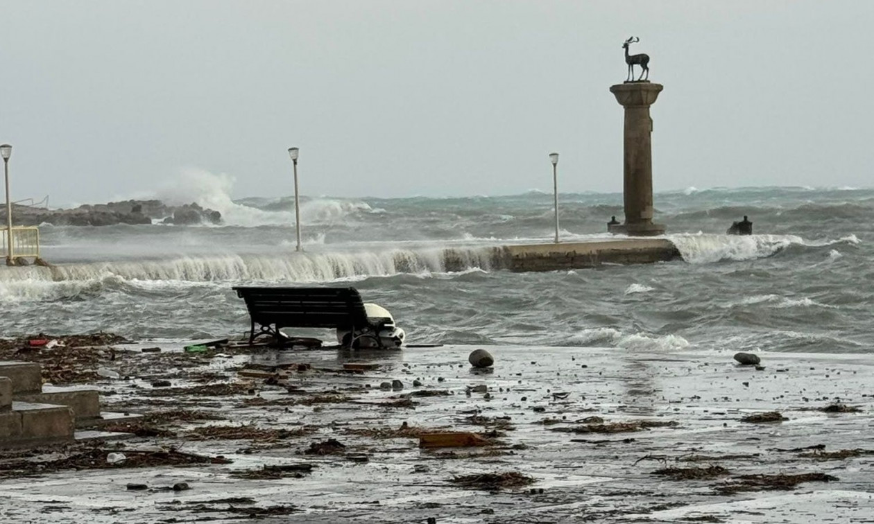 Ρόδος: «Όρθιο» το νησί μετά το σφυροκόπημα των 11 Μποφόρ – Υλικές ζημιές και πεσμένα δέντρα