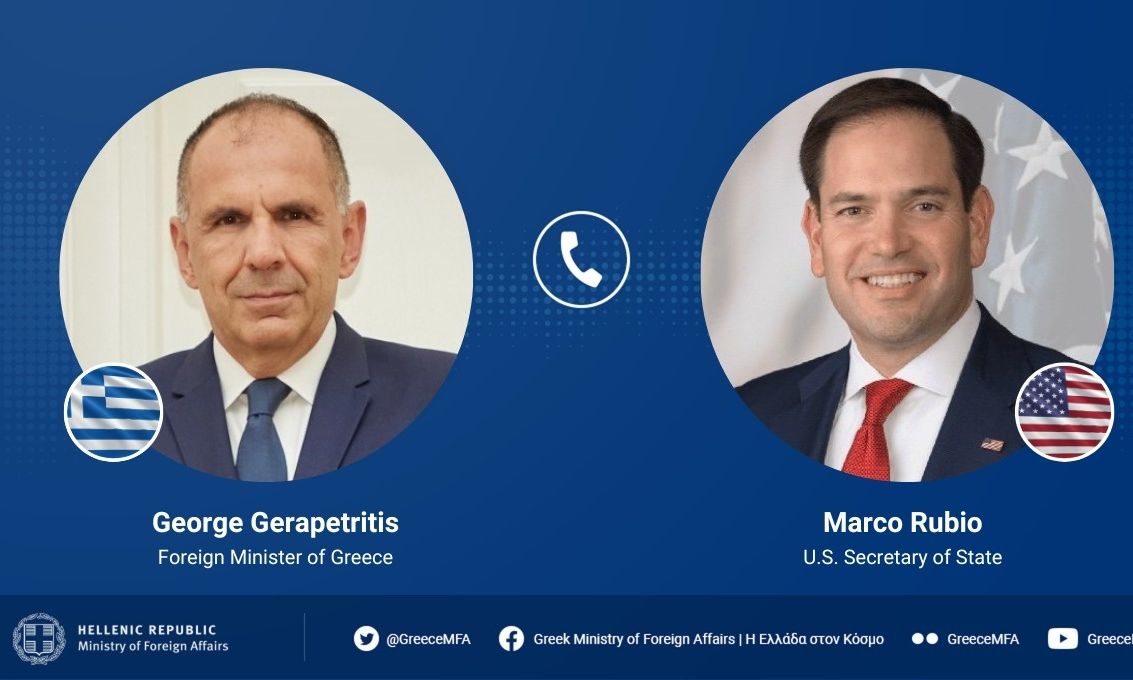 Επικοινωνία Γεραπετρίτη – Ρούμπιο για τον νέο γύρο Στρατηγικού Διαλόγου, στην Αθήνα