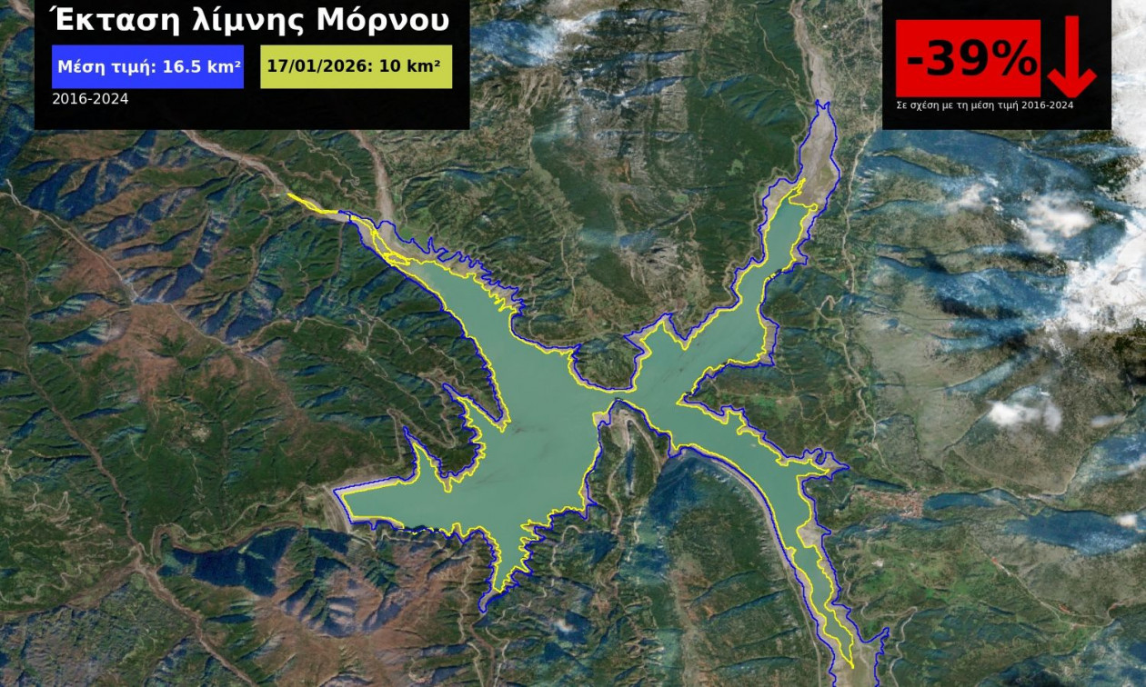 Βροχές στον Μόρνο: Ρεκόρ δεκαετίας τις πρώτες 39 ημέρες του 2026 – Δείτε τα γραφήματα