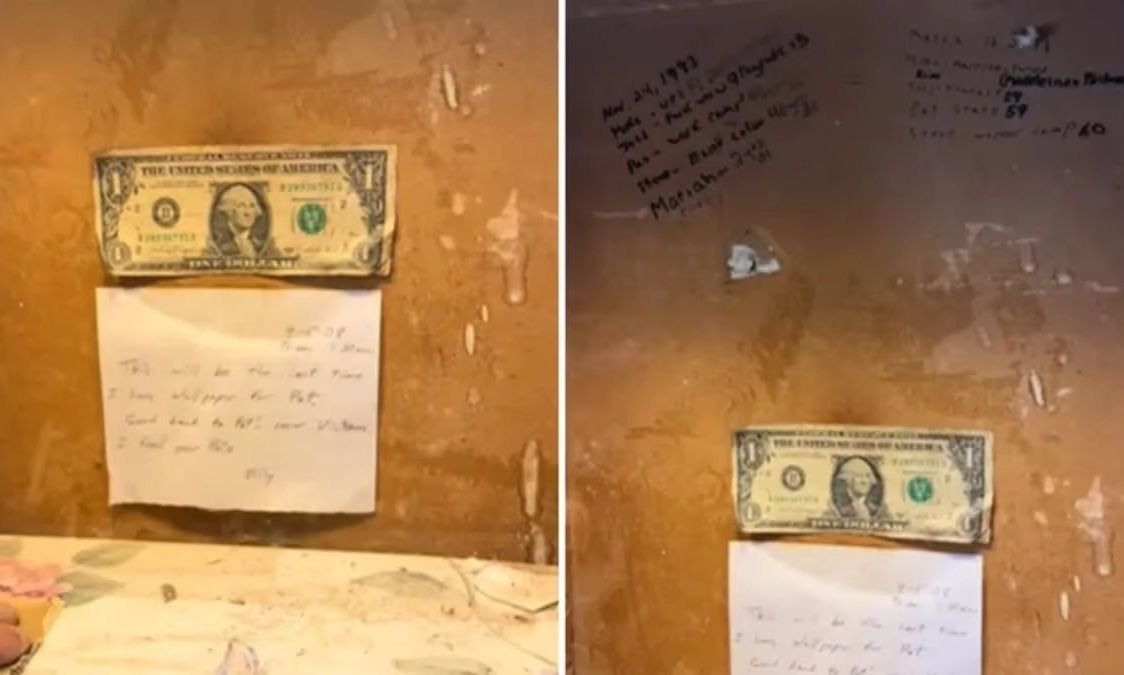 Γκρέμισαν τον τοίχο στην ανακαίνιση και βρήκαν χαρτονόμισμα και σημείωμα 20 ετών