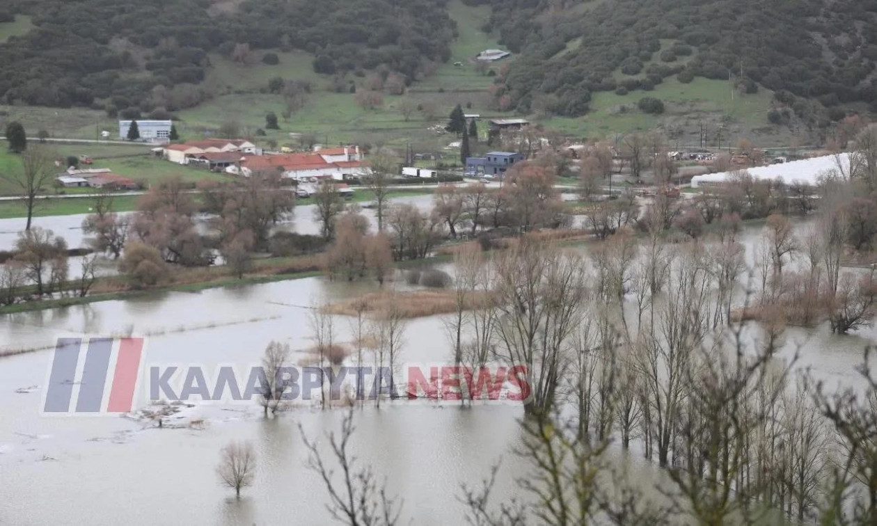Καταστροφές στα Καλάβρυτα από την κακοκαιρία – Ποτάμια υπερχείλισαν