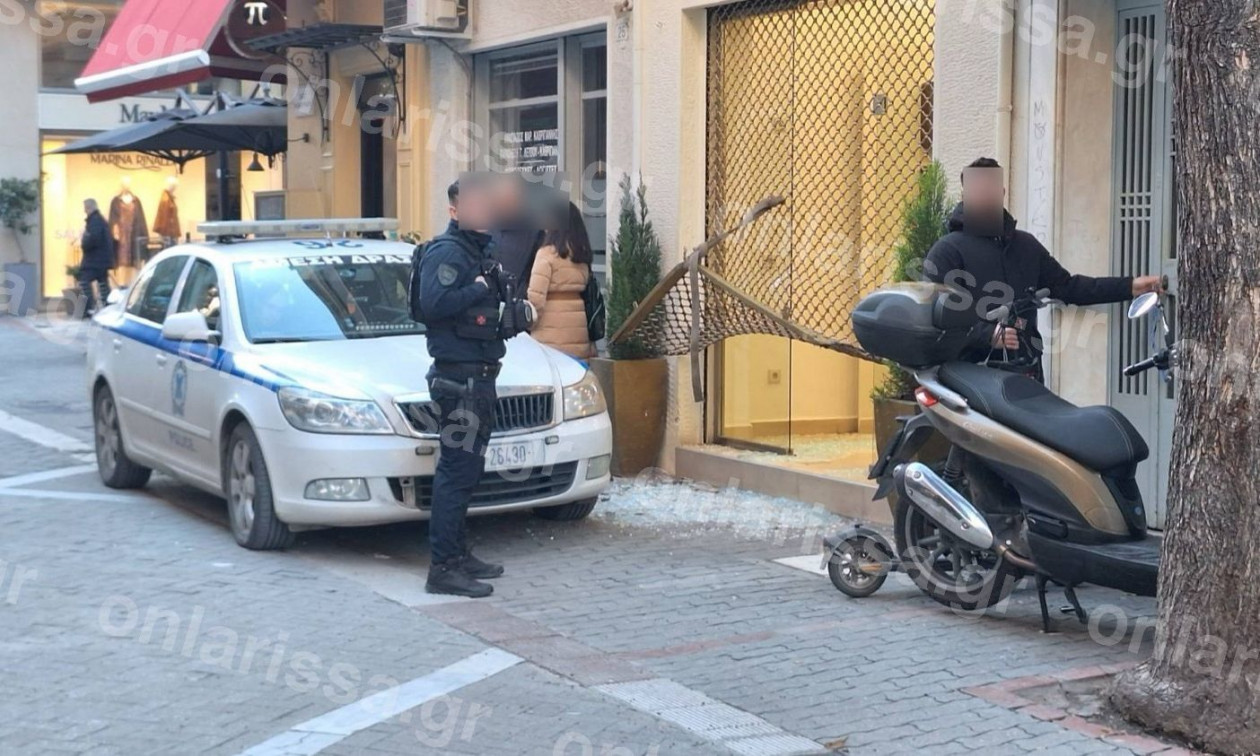 Κινηματογραφική διάρρηξη στο κέντρο της Λάρισας – «Σήκωσαν» τα ρολά με ιμάντες και αυτοκίνητα