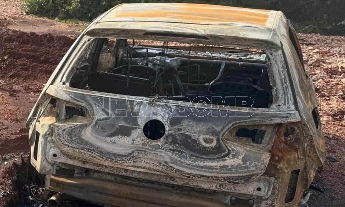 Νέα Πέραμος: Το καμένο αυτοκίνητο των εκτελεστών του 27χρονου – Φωτογραφία ντοκουμέντο