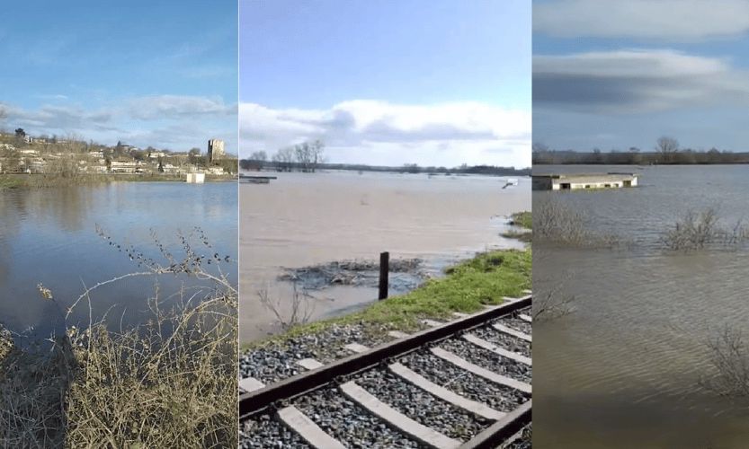 Υπερχείλισε ο Έβρος: Τα νερά έφτασαν έως τις σιδηροδρομικές γραμμές στο Πύθιο – Βίντεο