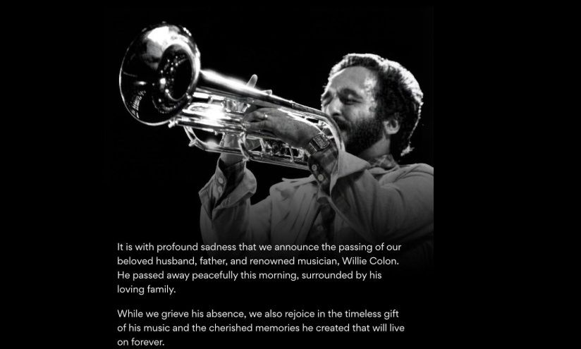 Ο Willie Colón, τραγουδιστής και μουσικός της σάλσα, πέθανε σε ηλικία 75 ετών