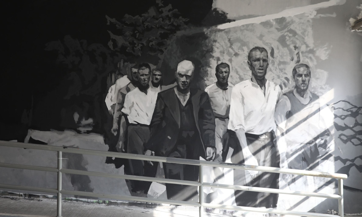 Τοιχογραφία στη Σχολή Καλών Τεχνών οι 200 εκτελεσθέντες της Καισαριανής – Φωτογραφίες