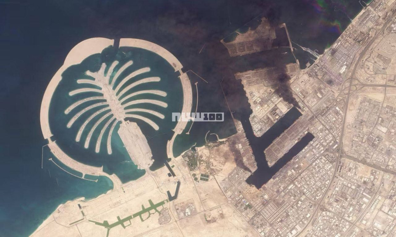 Ντουμπάι: Δορυφορική εικόνα πάνω από το λιμάνι – Υψώνονται καπνοί