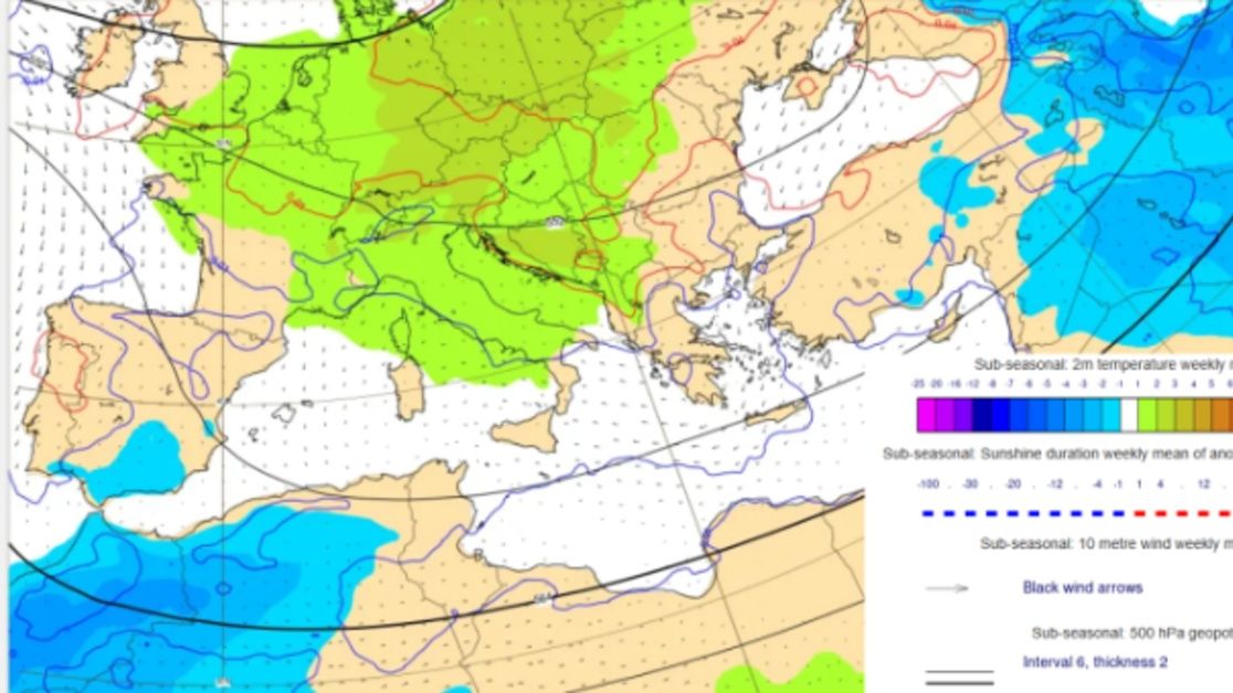 Καιρός: Η «υποεποχική» πρόβλεψη Κολυδά – Τι δείχνουν τα τελευταία δεδομένα του ECMWF