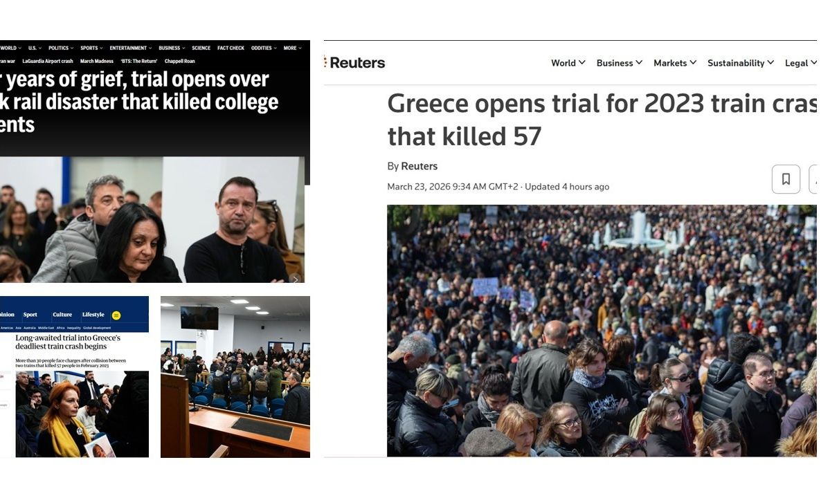 H δίκη των Τεμπών στον διεθνή Τύπο – Πώς κάλυψαν την πρώτη μέρα