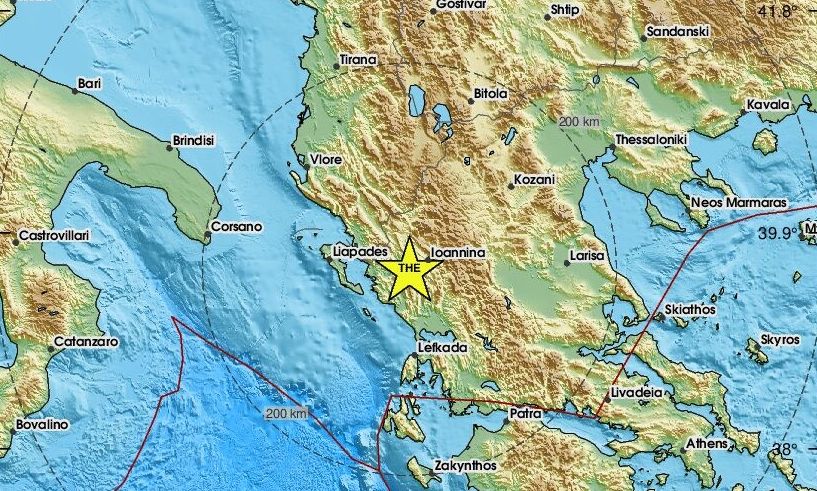 Σεισμός 3,7 Ρίχτερ στην Ήπειρο – Κοντά στα Ιωάννινα το επίκεντρο