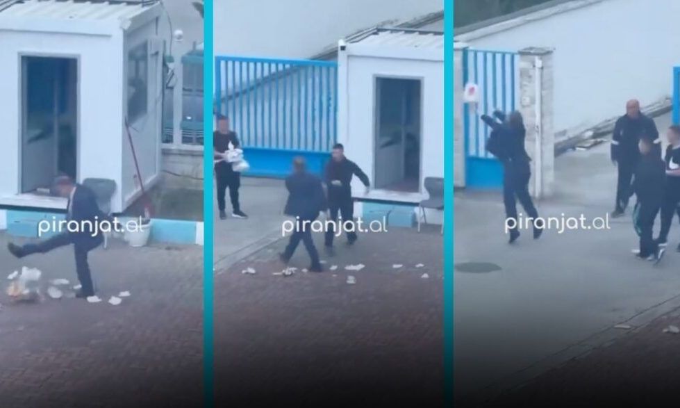 Σάλος στην Αλβανία: Διευθυντής τουρκικού σχολείου πετάει και κλωτσάει το φαγητό μαθητών – Βίντεο