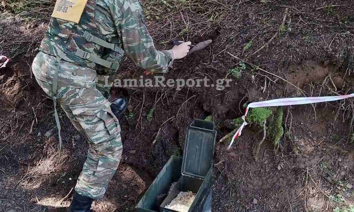 Ευρυτανία: Καταστράφηκε με ελεγχόμενη έκρηξη το βλήμα που εντοπίστηκε σε δάσος – Βίντεο