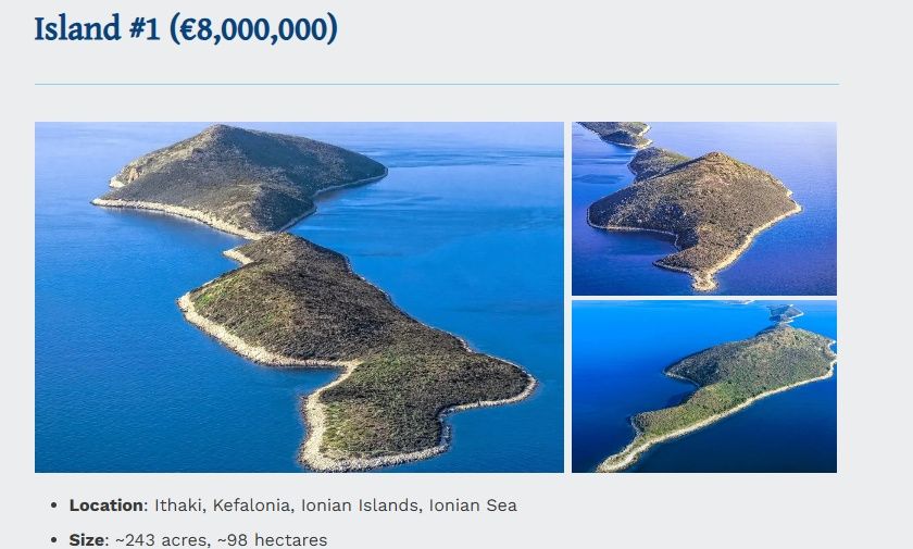 Πωλείται ελληνικό νησί στο Ιόνιο Πέλαγος για μόλις… 286.000 δολάρια