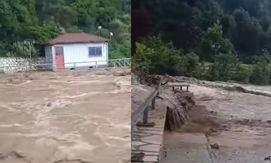 Κακοκαιρία: Υπερχείλισε ο Πηνειός ποταμός στην Ηλεία από τις ισχυρές καταιγίδες – Βίντεο