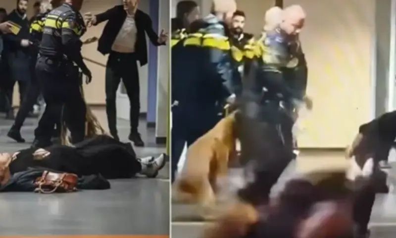 Κατακραυγή στο διαδίκτυο – Βίντεο δείχνει Ολλανδούς αστυνομικούς να ρίχνουν στο έδαφος έγκυο