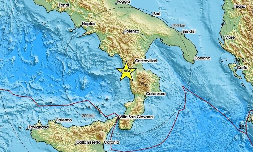 Μεγάλος σεισμός 6,2 Ρίχτερ στη Νότια Ιταλία – Σε περιοχή της Καλαβρίας το επίκεντρο