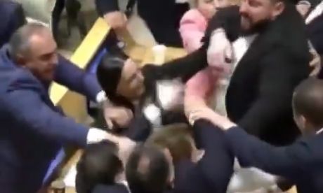 Γεωργία: Το Κοινοβούλιο μετατράπηκε σε ρινγκ – Βουλευτές αντάλλαξαν γροθιές