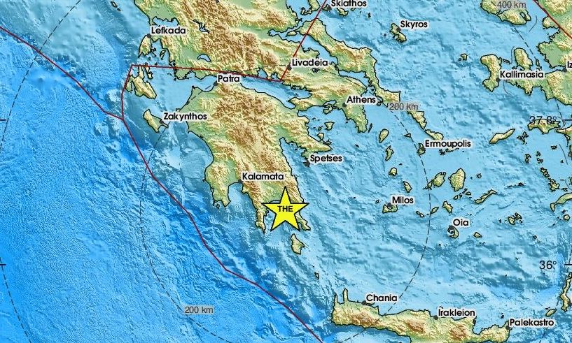 Σεισμός 4,2 Ρίχτερ στη Λακωνία – Κοντά στο Γύθειο το επίκεντρο