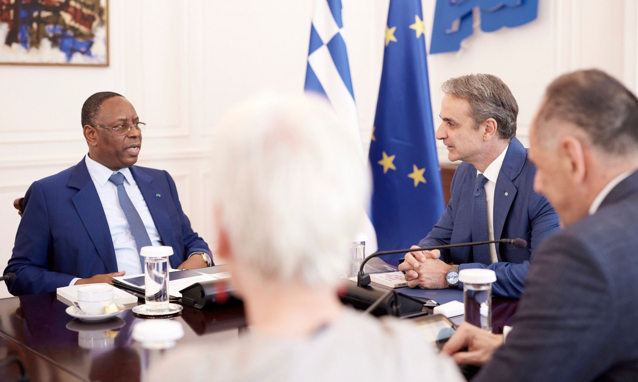 Ο Κυριάκος Μητσοτάκης συναντήθηκε με τον υποψήφιο γ.γ. του ΟΗΕ Macky Sall
