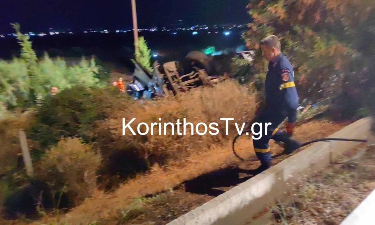 Τραγωδία στην Εθνική Οδό Κορίνθου – Πατρών: Νεκρός 52χρονος οδηγός της νταλίκας που ανετράπη