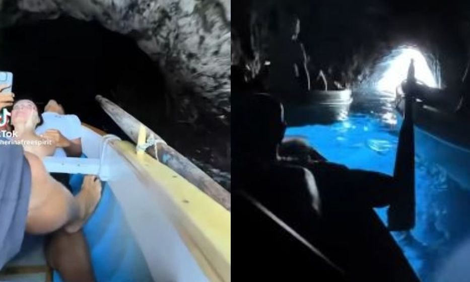 Τρόμος για τουρίστες στο Κάπρι: Η βάρκα τους κόντεψε να βυθιστεί στη Γαλάζια Σπηλιά – Βίντεο