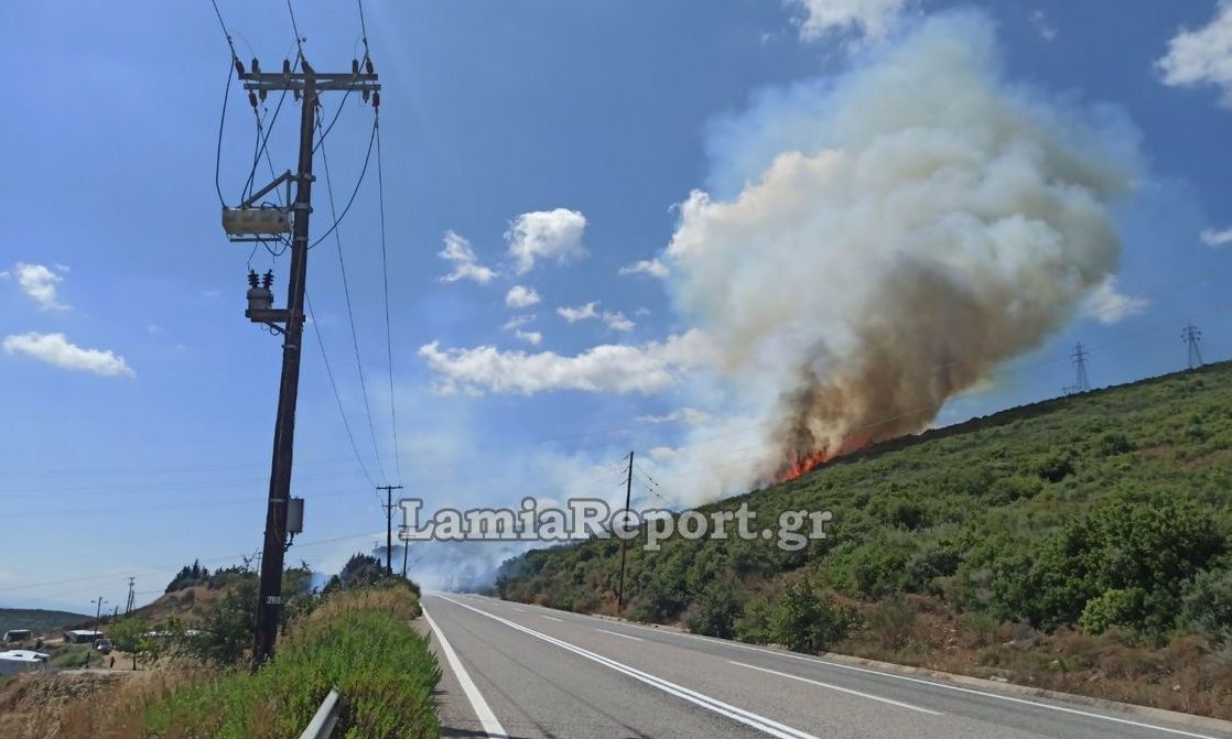 Καμηλόβρυση: Επικίνδυνη φωτιά σε καταυλισμό Ρομά – Πέρασε το δρόμο και καίει δασική έκταση