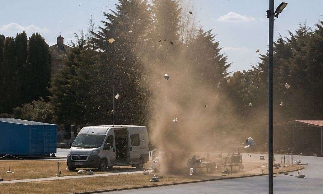 Μίνι ανεμοστρόβιλος «σάρωσε» αγώνες στίβου στην Αγγλία – Σήκωσε στον αέρα τραπέζια και τους… κριτές