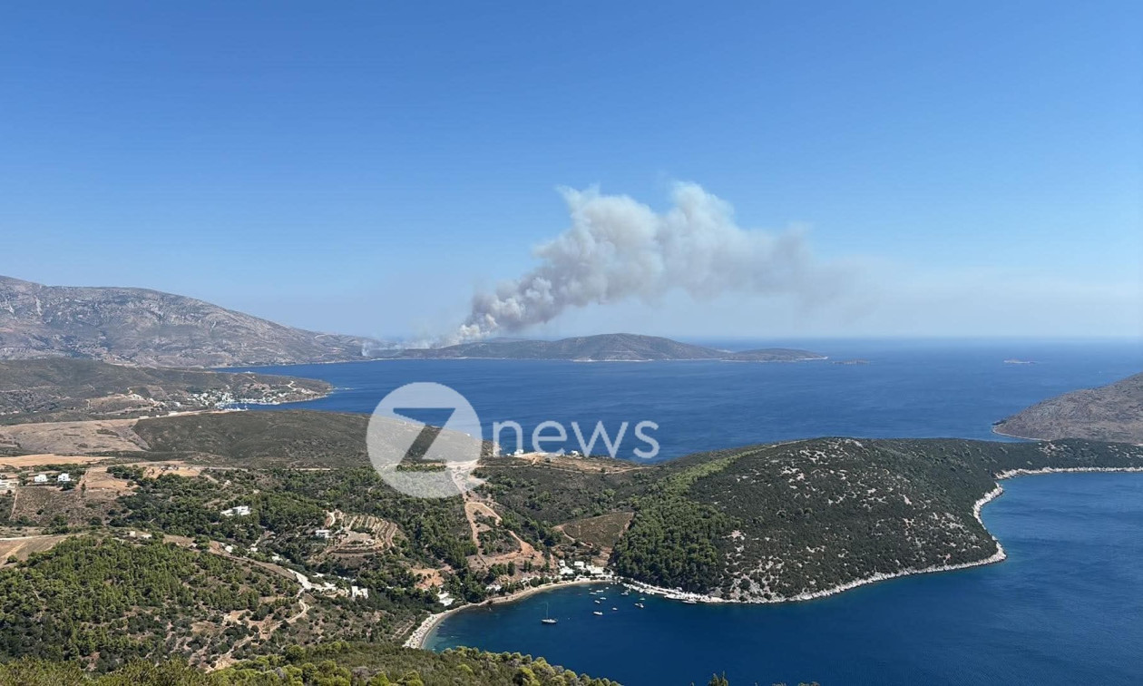 Σκύρος: Βελτιωμένη η εικόνα της φωτιάς – Επιχειρούν οι επίγειες δυνάμεις που έφτασαν στο νησί
