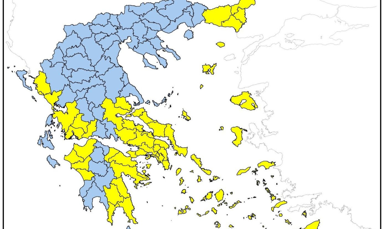 Υψηλός κίνδυνος πυρκαγιάς αύριο σε αρκετές περιοχές της χώρας – Δείτε χάρτη