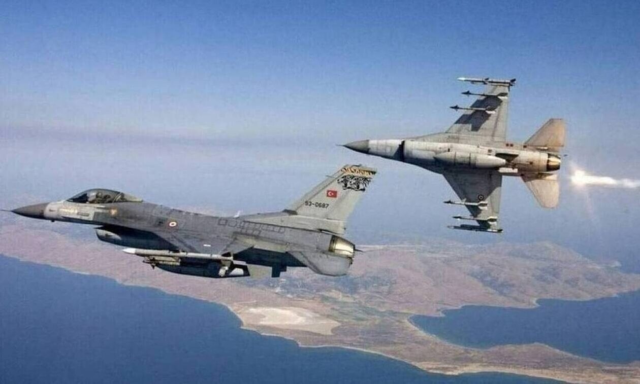 Δέκα παραβιάσεις με οπλισμένα F16 και δύο εμπλοκές στο Αιγαίο από τουρκικά μαχητικά