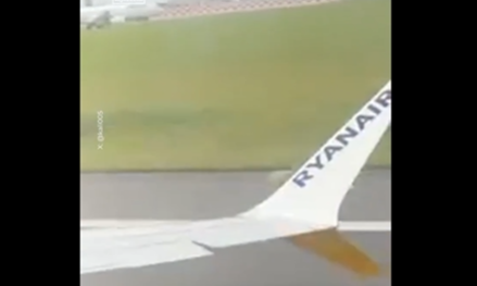 Boeing 737 χτυπά το φτερό του στον διάδρομο προσγείωσης – Επιβάτης τραβούσε βίντεο