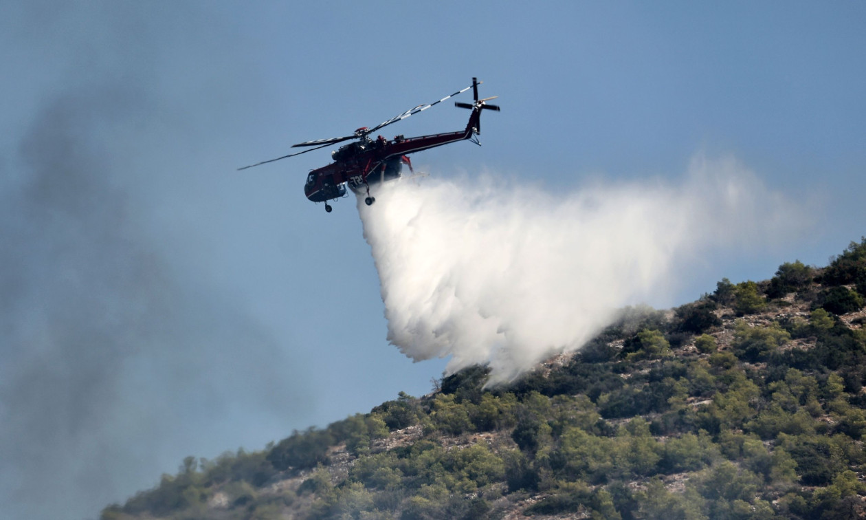 Φωτιά σε δασική έκταση στο Στρυμωνικό Σερρών – Επιχειρούν δύο ελικόπτερα